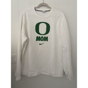 Nike White Crewneck Green Oregon  O Mom Cotton Women's Sz XL